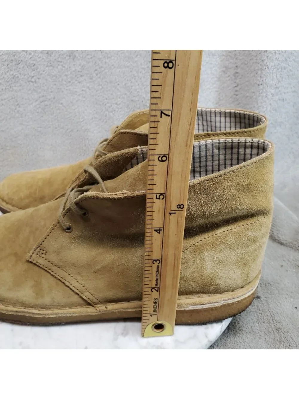 Clarks Shoes Mens Size 10 Originals Tan Suede Desert Boots *Read*